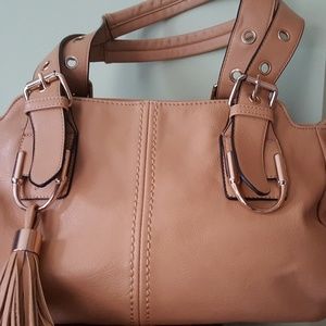 Soft brown purse with tassel